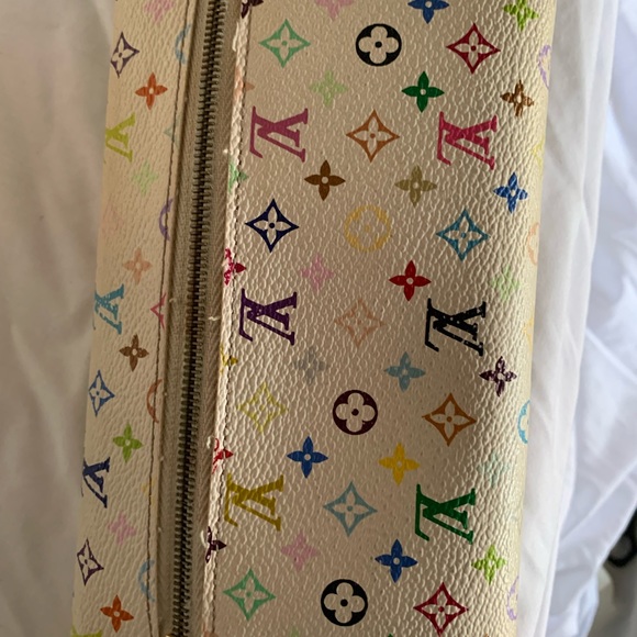 Authentic Louis Vuitton  large Takashi Murakami muti color white bag - Picture 5 of 5